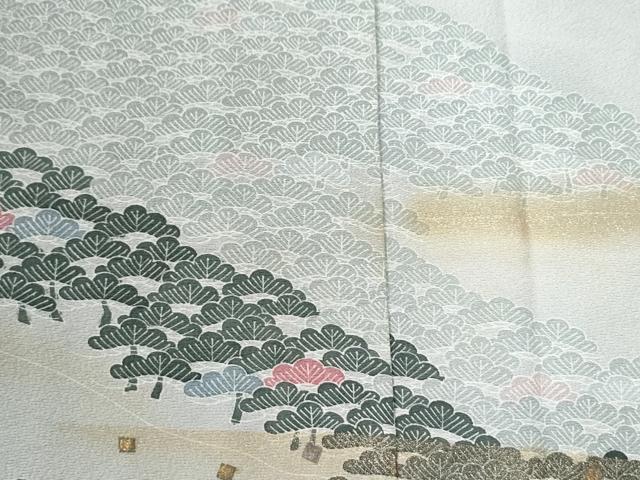 平和屋着物●訪問着 作家物 エ霞松箔散らし 暈し染め 金彩 正絹 逸品 CABI3443yc