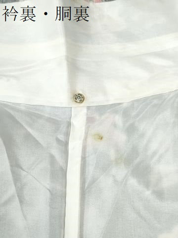 平和屋着物●上質な紬 更紗花唐草文 正絹 逸品 CABI3454yc