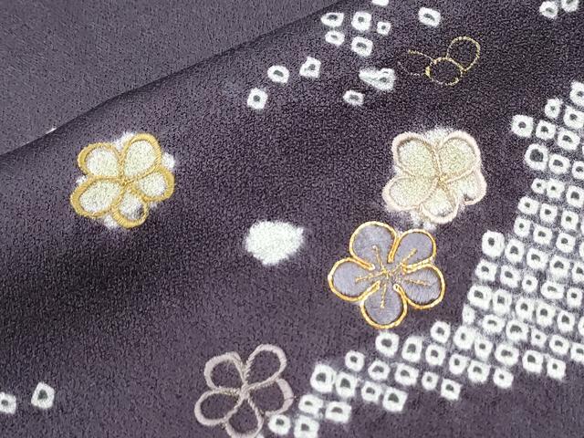 平和屋着物●訪問着 駒刺繍 絞り 霞花松文 高島屋扱い 正絹 逸品 CABI3462yc