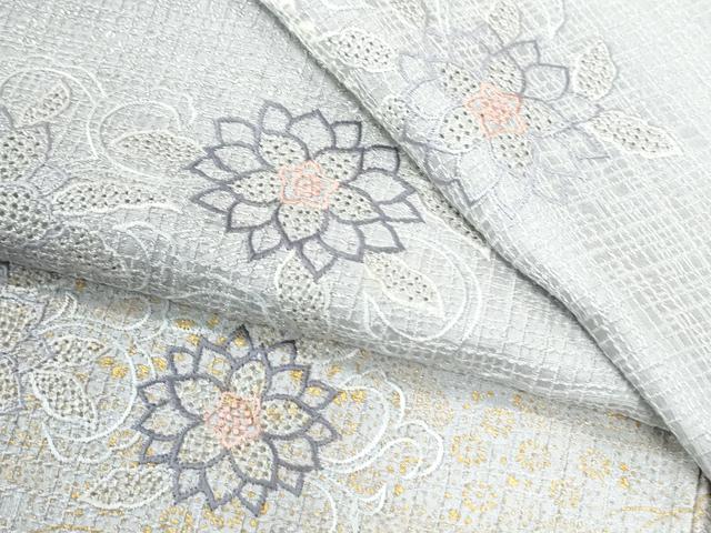 平和屋着物●中国三大刺繍 スワトウ刺繍 総刺繍 訪問着 絞り 花唐草文 金彩 やまと誂製 正絹 逸品 CABI3482yc