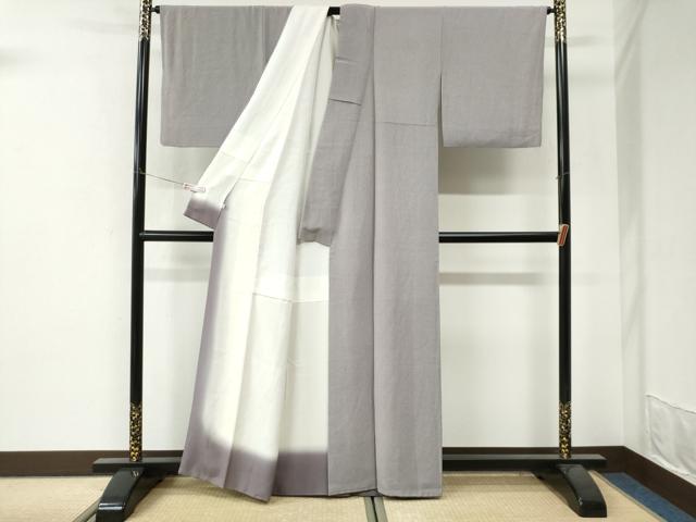 平和屋着物●江戸小紋 保科勝信 菊菱 反端付き 正絹 逸品 CABI3492yc