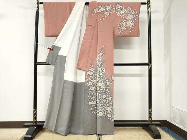 平和屋着物●訪問着 作家物 辻が花 絞り 暈し染め 正絹 逸品 CABI3499yc