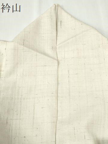平和屋着物●訪問着 紬地 手描き 竹垣菊文 正絹 逸品 CABI3500yc