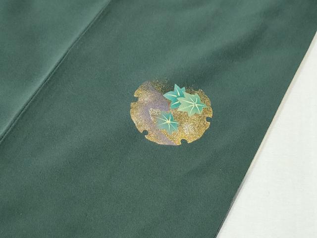 平和屋着物●螺鈿作家 藤本隆士 訪問着 螺鈿物語 雪輪流水蔦の葉花文 暈し染め 金銀彩 正絹 逸品 CABI3501yc