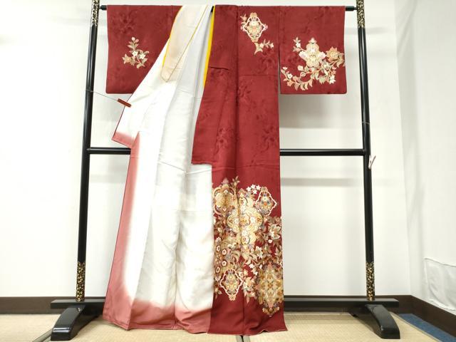 平和屋着物●訪問着 作家物 更紗花唐草文 金彩 正絹 逸品 CABI3502yc