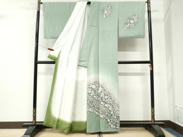 平和屋着物●越後十日町の一流染匠 桐屋・翠山工房 訪問着 辻が花 絞り 暈し染め 正絹 逸品 CABI3503yc