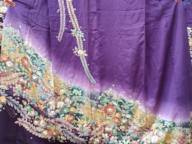 平和屋着物●豪華振袖 辻が花 絞り 暈し染め 金彩 正絹 逸品 CABI3505yc