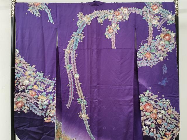 平和屋着物●豪華振袖 辻が花 絞り 暈し染め 金彩 正絹 逸品 CABI3505yc