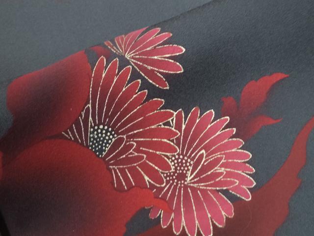 平和屋着物●豪華振袖 牡丹花文 暈し染め 金彩 正絹 逸品 CABI3512yc