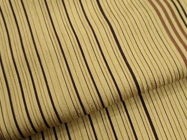 平和屋着物●上質な小紋 背抜き仕立て 縞 正絹 逸品 CABI3519yc