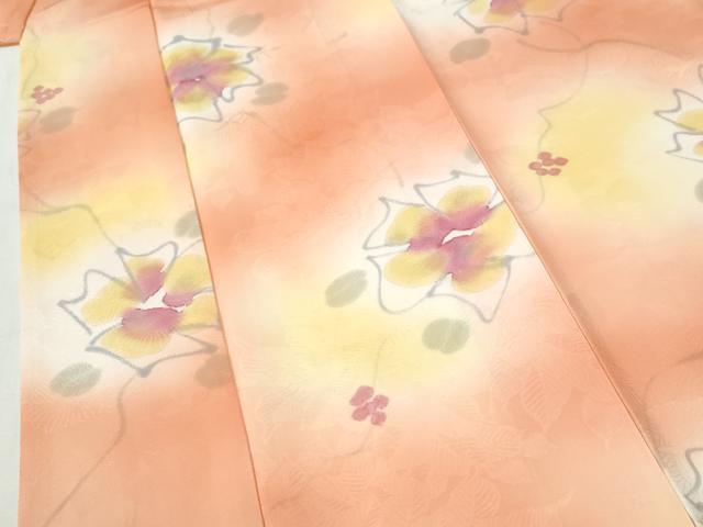 平和屋着物●上質な小紋 地紋起こし 舞花文 暈し染め 正絹 逸品 CABI3520yc