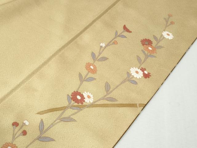 平和屋着物●訪問着 駒刺繍 花籠文 暈し染め 金彩 正絹 逸品 CABI3523yc