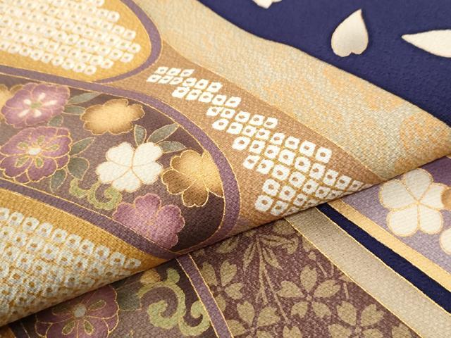 平和屋着物●豪華振袖 駒刺繍 花唐草文 金彩 正絹 逸品 CABI3529yc