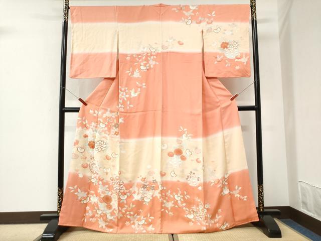 平和屋着物●訪問着 駒刺繍 花籠文 墓金彩 正絹 逸品 CABI3531yc