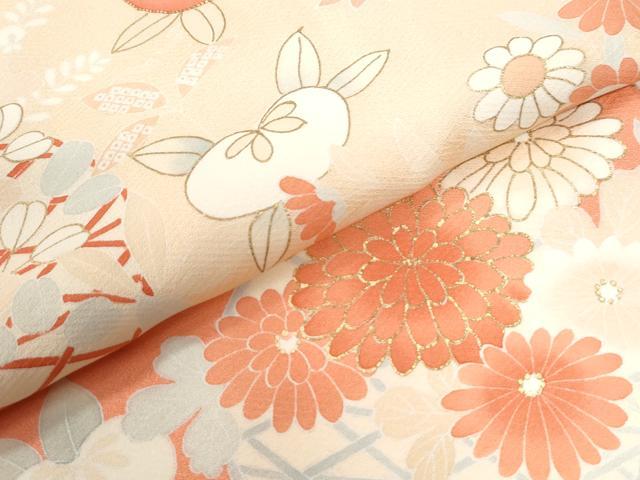 平和屋着物●訪問着 駒刺繍 花籠文 墓金彩 正絹 逸品 CABI3531yc