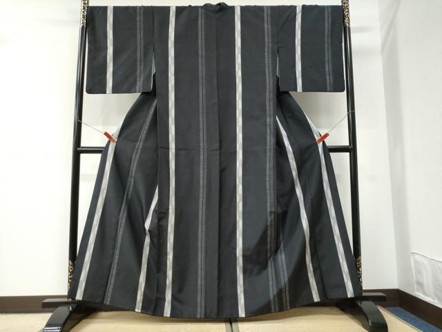平和屋着物●本場大島紬 矢羽間道 正絹 逸品 CABI3534yc