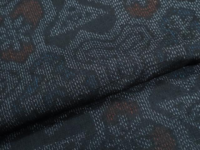 平和屋着物●結城紬 毘沙門亀甲花文 正絹 逸品 CABI3535yc