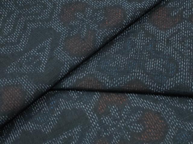 平和屋着物●結城紬 毘沙門亀甲花文 正絹 逸品 CABI3535yc