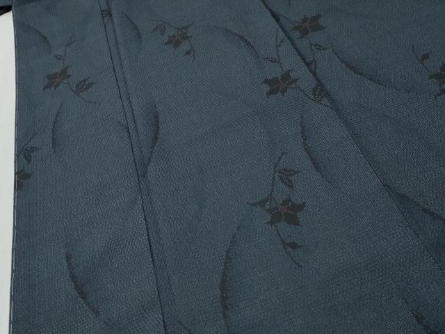 平和屋着物●本塩沢 110亀甲 枝花文 正絹 逸品 未使用 CABI3541yc