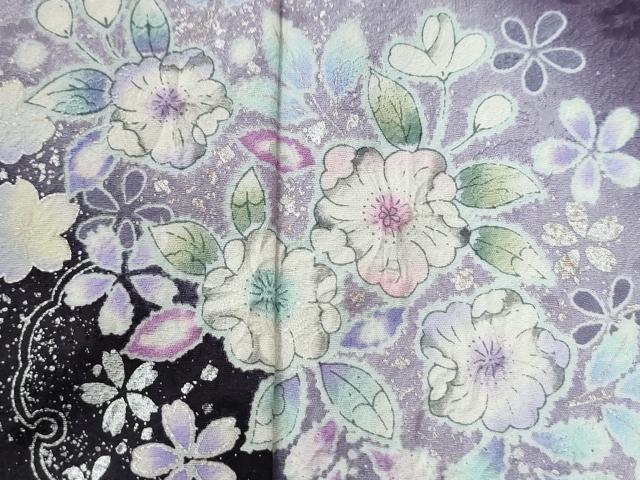 平和屋着物●訪問着 辻が花 暈し染め 銀彩 やまと誂製 正絹 逸品 CABI3543yc