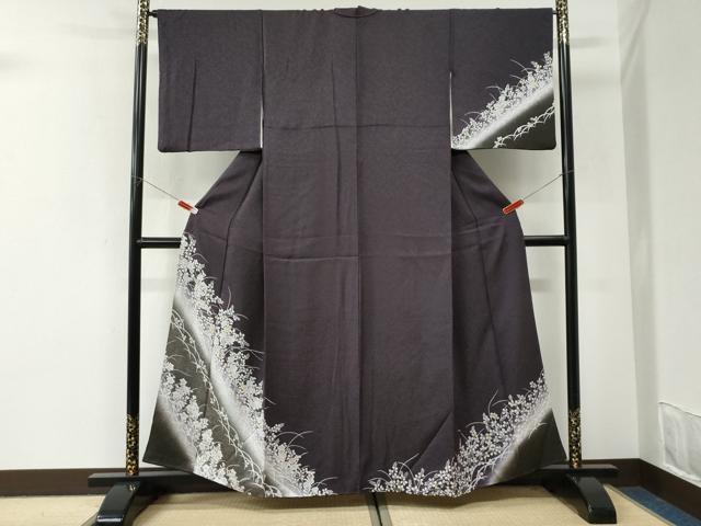 平和屋着物●訪問着 草花文 暈し染め 正絹 逸品 CABI3545yc