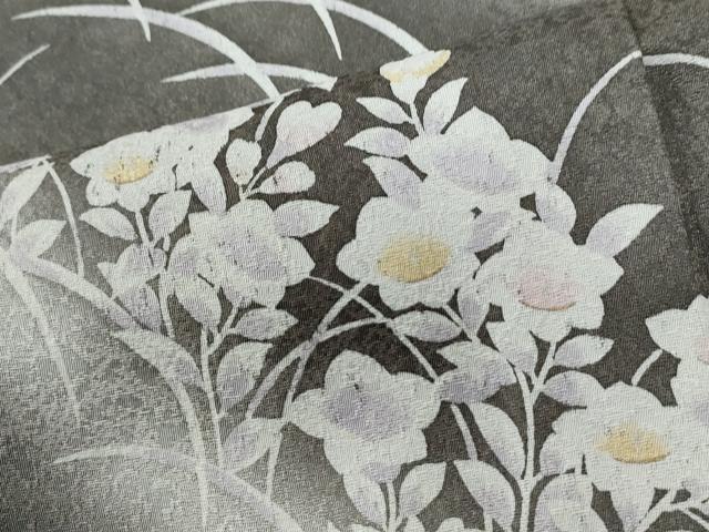 平和屋着物●訪問着 草花文 暈し染め 正絹 逸品 CABI3545yc