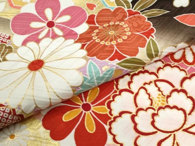 平和屋着物●豪華振袖 駒刺繍 束ね熨斗毬牡丹花文 金彩 正絹 逸品 CABI3559yc