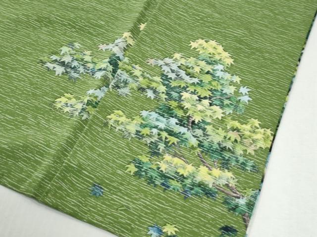 平和屋着物●伝統工芸士 京友禅染色作家 田家鬼彩 訪問着 水辺樹林文 暈し染め 正絹 逸品 CABI3570yc