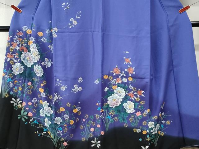 平和屋着物●訪問着 牡丹花文 暈し染め 金彩 正絹 逸品 CABI3574yc