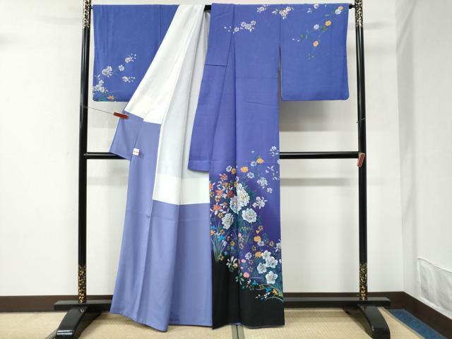 平和屋着物●訪問着 牡丹花文 暈し染め 金彩 正絹 逸品 CABI3574yc