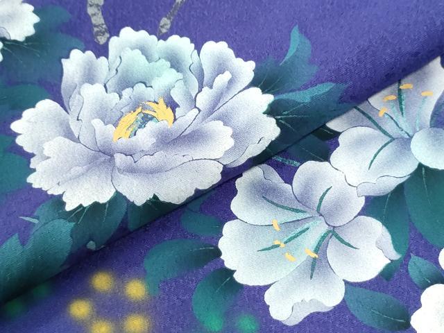 平和屋着物●訪問着 牡丹花文 暈し染め 金彩 正絹 逸品 CABI3574yc