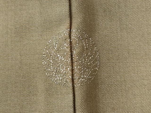平和屋着物●訪問着 本場縞大島紬 刺繍 更紗花唐草文 正絹 逸品 CABI3577yc