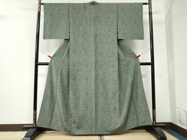 平和屋着物●江戸小紋 地紙花唐草文 正絹 逸品 CABI3578yc