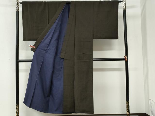 平和屋着物●男性 お召 霞文 正絹 逸品 CABI3585yc