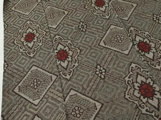 平和屋着物●本場大島紬 龍郷絣 正絹 逸品 CABI3586yc