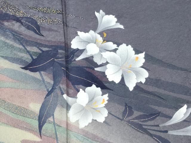 平和屋着物●京の匠日展作家 丹下雄介 訪問着 枝花文 暈し染め 金彩 やまと誂製 正絹 逸品 CABI3589yc