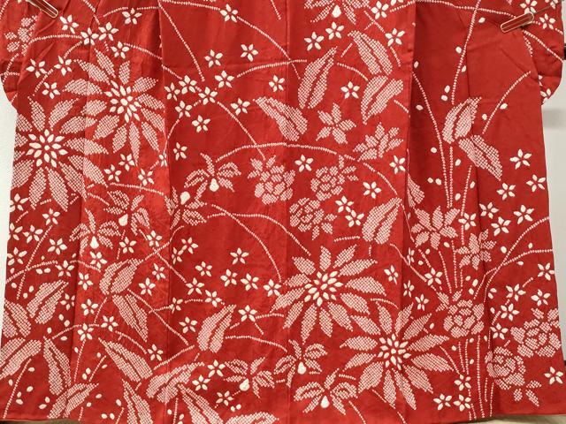 平和屋着物●豪華振袖 総絞り 草花文 正絹 逸品 CABI3593yc