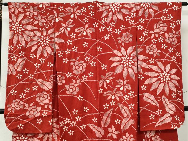 平和屋着物●豪華振袖 総絞り 草花文 正絹 逸品 CABI3593yc