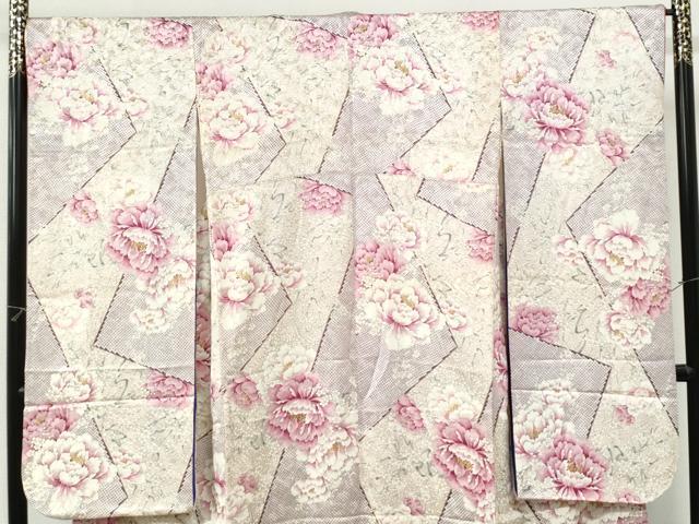 平和屋着物●豪華振袖 牡丹枝梅文 金彩 正絹 逸品 CABI3595yc