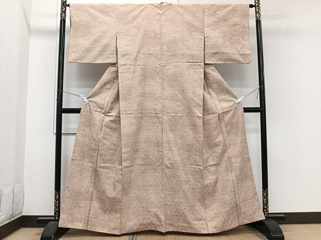 平和屋着物■上質な紬 亀甲文 正絹 逸品 CABI3616xi