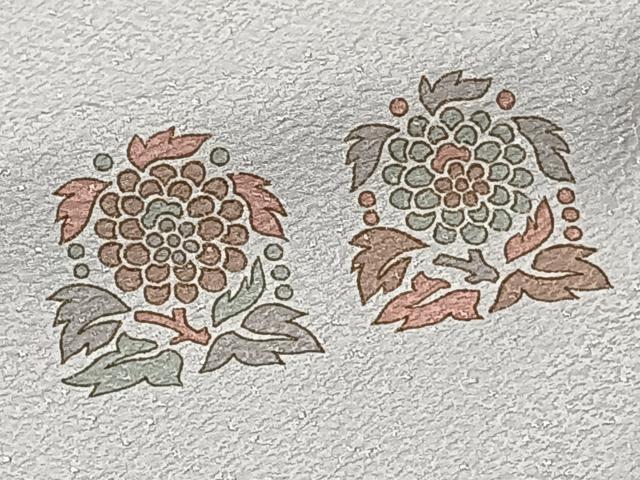 平和屋着物■上質な小紋 草花文 金彩 正絹 逸品 CABI3624xi