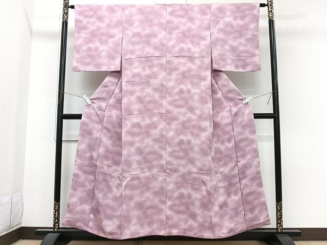 平和屋着物■上質な小紋 枝松地紋 暈し染め 正絹 逸品 CABI3628xi