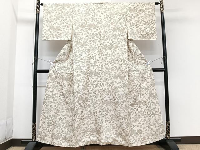平和屋着物■本場染大島紬 楽器花鳥文 正絹 逸品 未使用 CABI3629xi