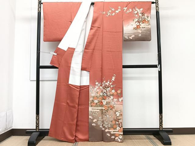 平和屋着物■訪問着 御所車花文 暈し染め 金彩 正絹 逸品 CABI3650xi