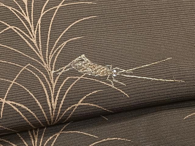 平和屋着物*夏物 訪問着 絽 竹屋町刺繍 草木夏虫文 金彩 正絹 逸品 CABI3659xi
