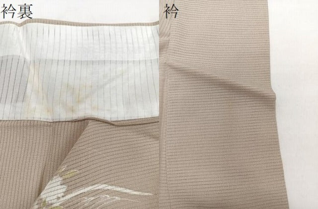 平和屋着物*夏物 訪問着 絽縮緬 刺繍 立波草花文 金銀彩 正絹 逸品 CABI3664xi
