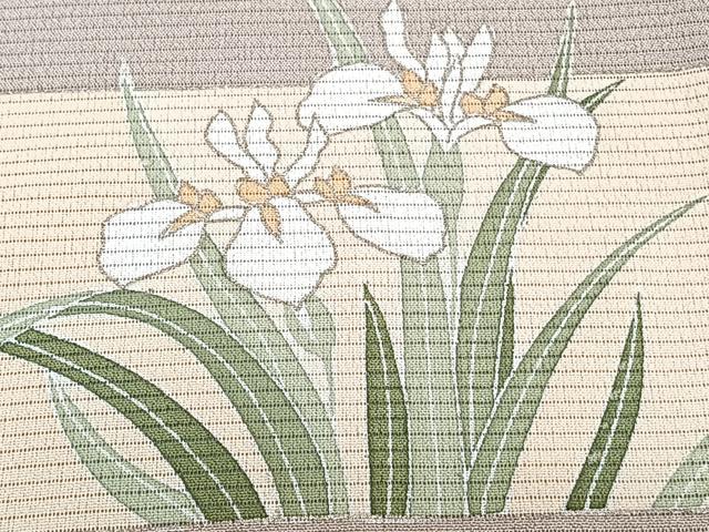 平和屋着物*夏物 訪問着 絽縮緬 刺繍 立波草花文 金銀彩 正絹 逸品 CABI3664xi