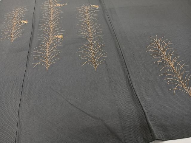 平和屋着物*夏物 訪問着 絽 竹屋町刺繍 草木夏虫文 金彩 正絹 逸品 CABI3667xi
