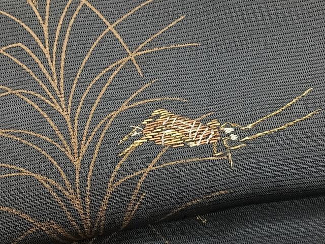 平和屋着物*夏物 訪問着 絽 竹屋町刺繍 草木夏虫文 金彩 正絹 逸品 CABI3667xi