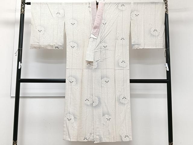 平和屋着物*夏物 長襦袢 無双仕立て 絽 雪輪花文 半衿ビーズ 正絹 逸品 CABI3668xi